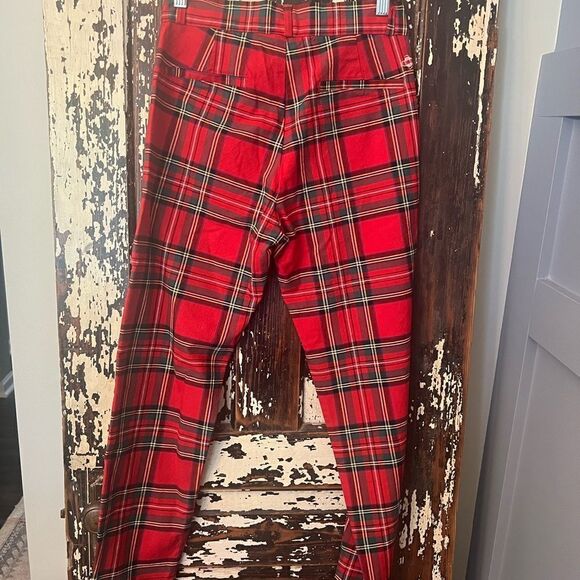 NWT ANKLE CAPRI STRETCH TWILL ROYAL STEWART TARTAN PLAID. Size 0 - Picture 2 of 8